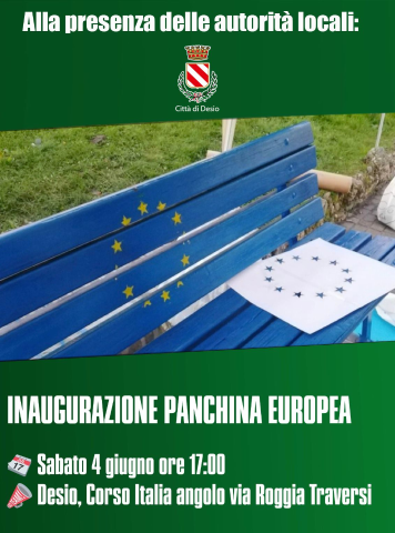 Inaugurazione Panchina Europea 