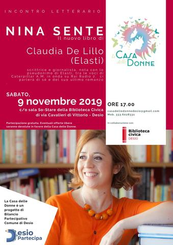 NINA SENTE - Il nuovo libro di Claudia De Lillo