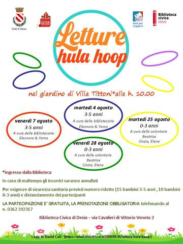 Tornano le “letture hula hoop”: anche ad agosto racconti per bambini nel giardino di Villa Tittoni