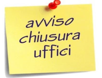 Uffici comunali, chiusure al pubblico del mese di dicembre